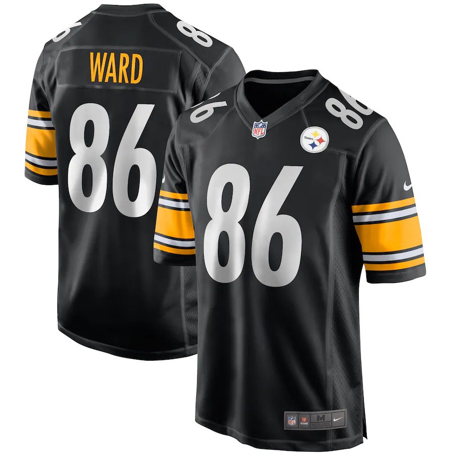 Men Pittsburgh Steelers 86 Hines Ward Nike Black Game Retired Player NFL Jersey